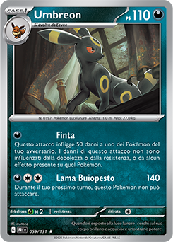 Umbreon 	-	rara h	-	Near-mint	-	evoluzioni prismatiche	-	ita	-	holo
