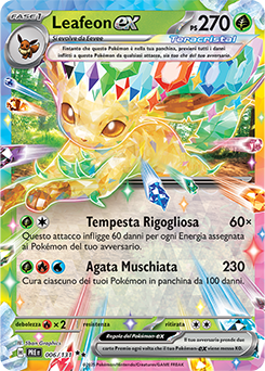 Leafeon-ex 	-	doppia rara	-	Near-mint	-	evoluzioni prismatiche	-	ita	-	special-stamp