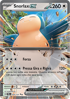 Snorlax-ex 	-	doppia rara	-	Near-mint	-	evoluzioni prismatiche	-	ita	-	special