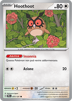 Hoothoot 	-	comune	-	Near-mint	-	evoluzioni prismatiche	-	ita	-