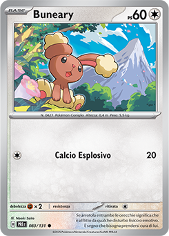 Buneary 	-	comune	-	Near-mint	-	evoluzioni prismatiche	-	ita	-	reverse	master ball
