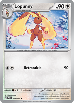 Lopunny 	-	comune	-	Near-mint	-	evoluzioni prismatiche	-	ita	-	reverse