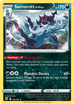100/189-Samurott di Hisui 	-	rara h	-	Near-meat	-	lucentezza siderale	-	ita	-	Holo
