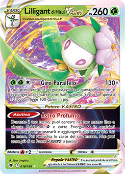 18/189-Lilligant di Hisui-V ASTRO 	-	rara vastro	-	Near-meat	-	lucentezza siderale	-	ita	-	full art