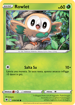 19/189-Rowlet 	-	comune	-	Near-meat	-	lucentezza siderale	-	ita	-