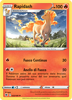 22/189-Rapidash 	-	rara 	-	Near-meat	-	lucentezza siderale	-	ita	-