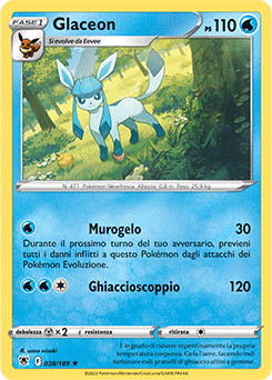 38/189-Glaceon 	-	rara 	-	Near-meat	-	lucentezza siderale	-	ita	-	reverse