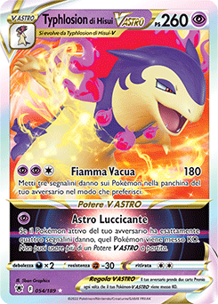 54/189-Typhlosion di Hisui-V ASTRO 	-	rara vastro	-	Near-meat	-	lucentezza siderale	-	ita	-	full art