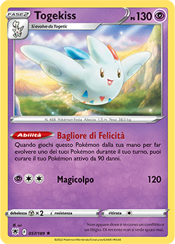 57/189-Togekiss 	-	rara h	-	Near-meat	-	lucentezza siderale	-	ita	-	reverse