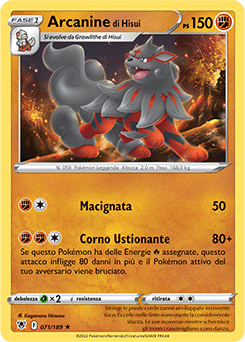 71/189-Arcanine di Hisui 	-	rara 	-	Near-meat	-	lucentezza siderale	-	ita	-	reverse