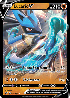 78/189-Lucario-V 	-	rara v	-	Near-meat	-	lucentezza siderale	-	ita	-	special
