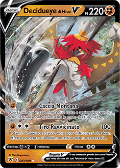 83/189-Decidueye di Hisui-V 	-	rara v	-	Near-meat	-	lucentezza siderale	-	ita	-	special