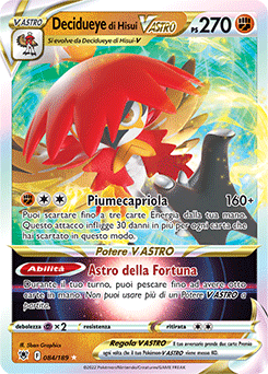 84/189-Decidueye di Hisui-V ASTRO 	-	rara vastro	-	Near-meat	-	lucentezza siderale	-	ita	-	full art
