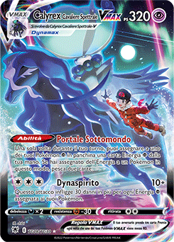 Calyrex Cavaliere Spettrale VMAX		set allenatori	-	Near-meat	-	lucentezza siderale	-	ita	-	full art