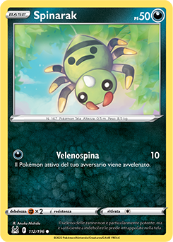 112/196-Spinarak 	-	comune	-	Near-meat	-	origine perduta	-	ita	-	reverse