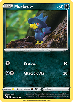 114/196-Murkrow 	-	comune	-	Near-meat	-	origine perduta	-	ita	-