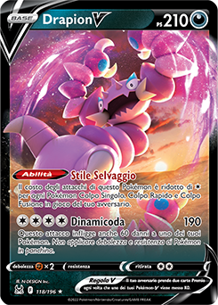 118/196-Drapion-V 	-	rara v	-	Near-meat	-	origine perduta	-	ita	-	special