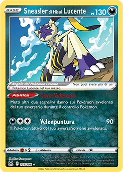 123/196-Sneasler di Hisui Lucente 	-	rara lucente	-	Near-meat	-	origine perduta	-	ita	-	lucente