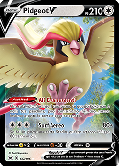 137/196-Pidgeot-V 	-	rara v	-	Near-meat	-	origine perduta	-	ita	-	special