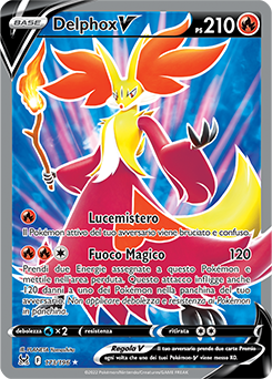 Delphox-V 	-	ultrarara v	-	Near-meat	-	origine perduta	-	ita	-	full art