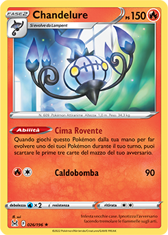 26/196-Chandelure 	-	rara h	-	Near-meat	-	origine perduta	-	ita	-	holo