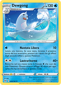 34/196-Dewgong 	-	rara 	-	Near-meat	-	origine perduta	-	ita	-	reverse