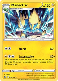 55/196-Manectric 	-	rara 	-	Near-meat	-	origine perduta	-	ita	-