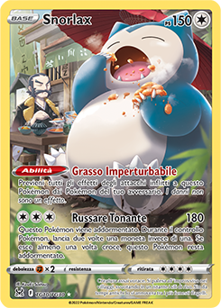 Snorlax		set allenatori tg 10	-	Near-meat	-	origine perduta	-	ita	-	special