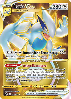Lugia V ASTRO	-	rara segreta	-	Near-meat	-	tempesta argentata	-	ita	-	full art	gold
