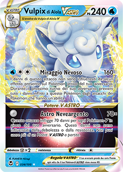 Vulpix di Alola-V ASTRO 	-	rara v astro	-	Near-meat	-	tempesta argentata	-	ita	-	special