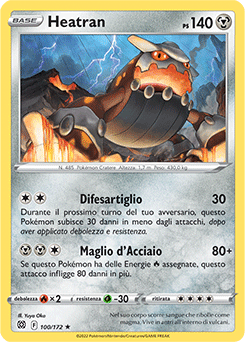 100/172-Heatran 	-	rara	-	Near-mint	-	astri lucenti	-	ita-reverse