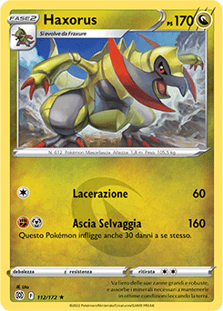 112/172-Haxorus 	-	rara	-	Near-mint	-	astri lucenti	-	ita-reverse