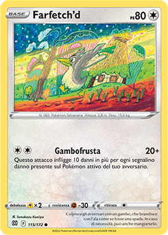 115/172-Farfetch’d 	-	comune	-	Near-mint	-	astri lucenti	-	ita-reverse