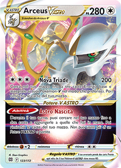 123/172-Arceus-V ASTRO 	-	rara vastro	-	Near-mint	-	astri lucenti	-	ita