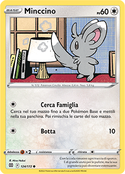 124/172-Minccino 	-	comune	-	Near-mint	-	astri lucenti	-	ita-reverse