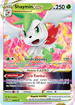 14/172-Shaymin-VASTRO 	-	rara vastro	-	Near-mint	-	astri lucenti	-	ita