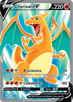 Charizard-V 	-	ultrarara	-	Near-mint	-	astri lucenti	-	ita