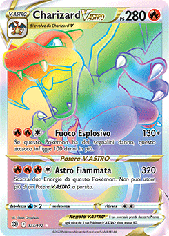Charizard V ASTRO	-	vastro 	-	Near-mint	-	astri lucenti	-	ita	-	rara segreta