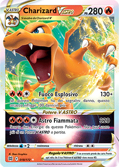 18/172-Charizard-V ASTRO 	-	rara vastro	-	Near-mint	-	astri lucenti	-	ita