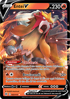22/172-Entei-V 	-	rara h-v	-	Near-mint	-	astri lucenti	-	ita