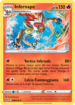 26/172-Infernape 	-	rara	-	Near-mint	-	astri lucenti	-	ita- reverse
