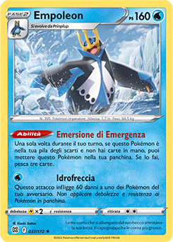 37/172-Empoleon 	-	rara 	-	Near-mint	-	astri lucenti	-	ita-Holo