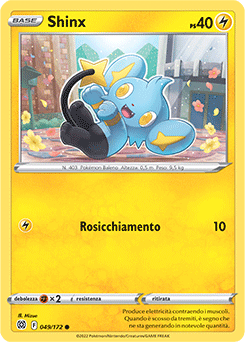 49/172-Shinx 	-	comune	-	Near-mint	-	astri lucenti	-	ita-reverse