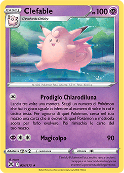 54/172-Clefable 	-	rara	-	Near-mint	-	astri lucenti	-	ita-reverse