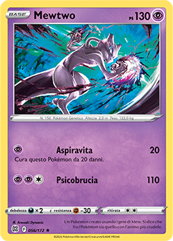 56/172-Mewtwo 	-	rara	-	Near-mint	-	astri lucenti	-	ita