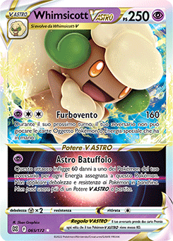65/172-Whimsicott-V ASTRO 	-	rara vastro	-	Near-mint	-	astri lucenti	-	ita