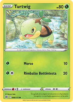 6/172-Turtwig 	-	comune	-	Near-mint	-	astri lucenti	-	ita	-	reverse