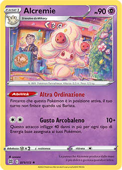 71/172-Alcremie 	-	rara	-	Near-mint	-	astri lucenti	-	ita