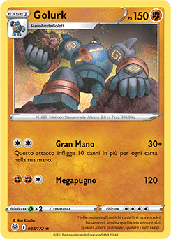 83/172-Golurk 	-	rara	-	Near-mint	-	astri lucenti	-	ita