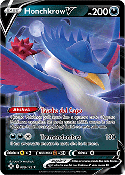 88/172-Honchkrow-V 	-	rara h-v	-	Near-mint	-	astri lucenti	-	ita